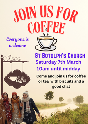 Coffee Morning 7 March at 10.00am
